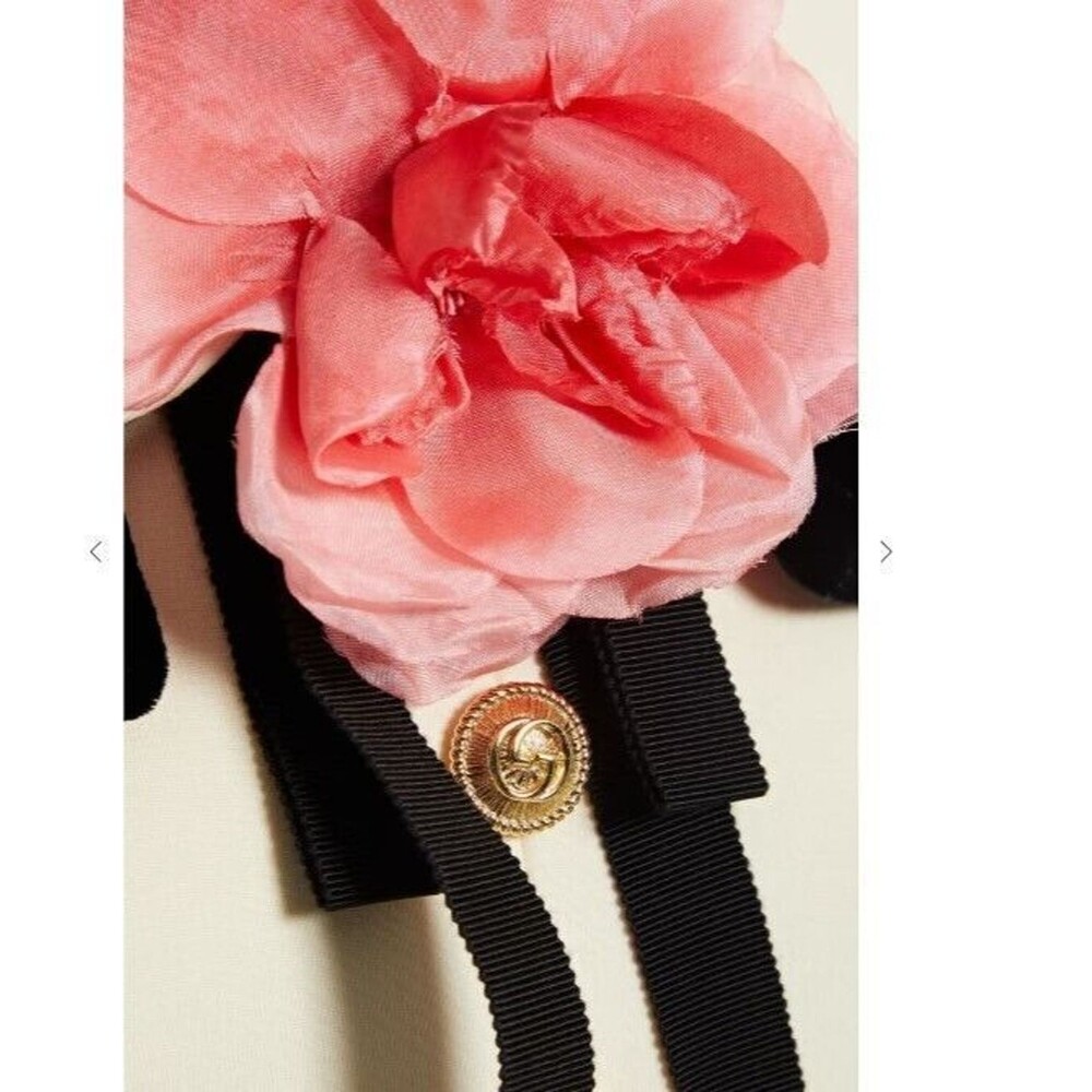 NWT. $3600 GUCCI Floral-appliquéd cady mini dress XXS - Picture 3 of 16